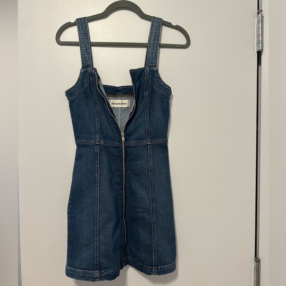 Reformation Dresses & Skirts - Reformation denim dress with adjustable zipper. Never worn, brand new!